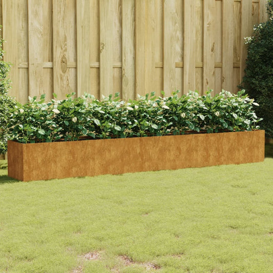 vidaXL Garden Wall Planter 19.7"x6.3"x3.9" Corten Steel - Shellcreations