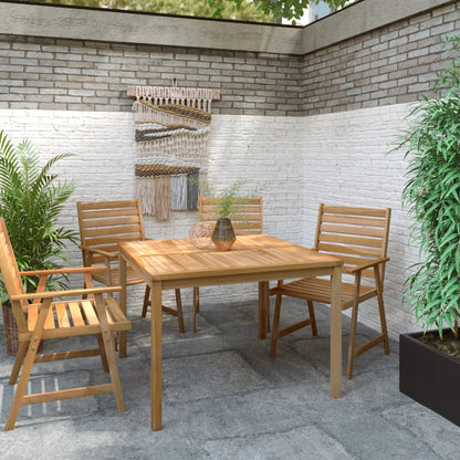 vidaXL Outdoor Dining Table Patio Table Garden Porch Furniture Solid Teak Wood - Shellcreations
