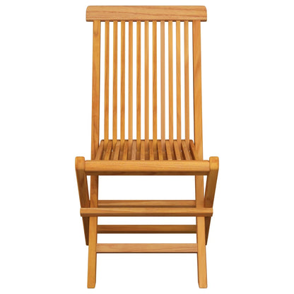 vidaXL Patio Chairs Outdoor Bistro Folding Chair with Cushions Solid Wood Teak - Shellcreations