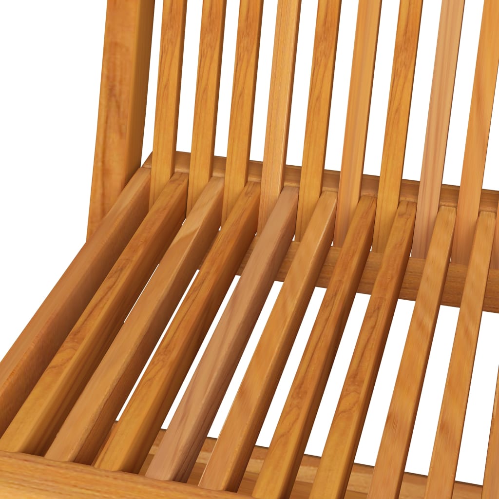 vidaXL Patio Chairs Outdoor Bistro Folding Chair with Cushions Solid Wood Teak - Shellcreations