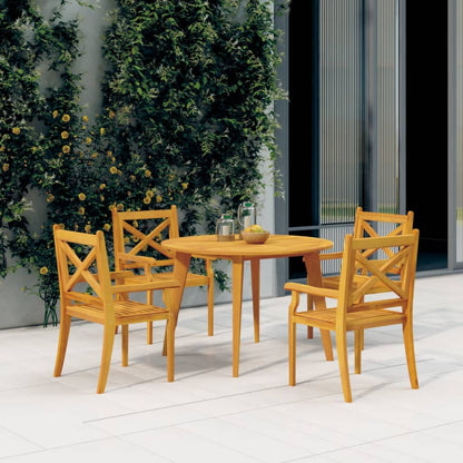 vidaXL Patio Table Outdoor Dining Table for Backyard Lawn Solid Wood Acacia - Shellcreations