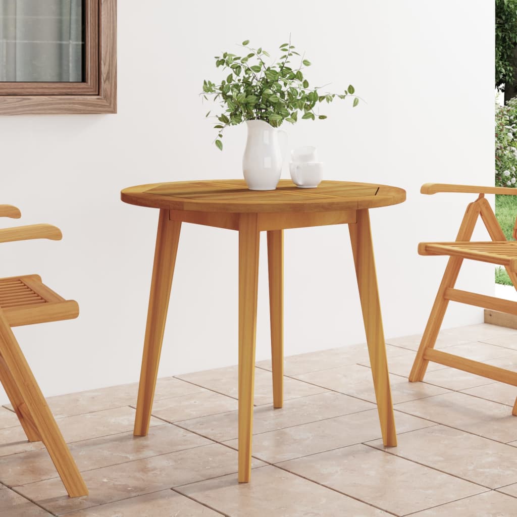 vidaXL Patio Table Outdoor Dining Table for Backyard Lawn Solid Wood Acacia - Shellcreations