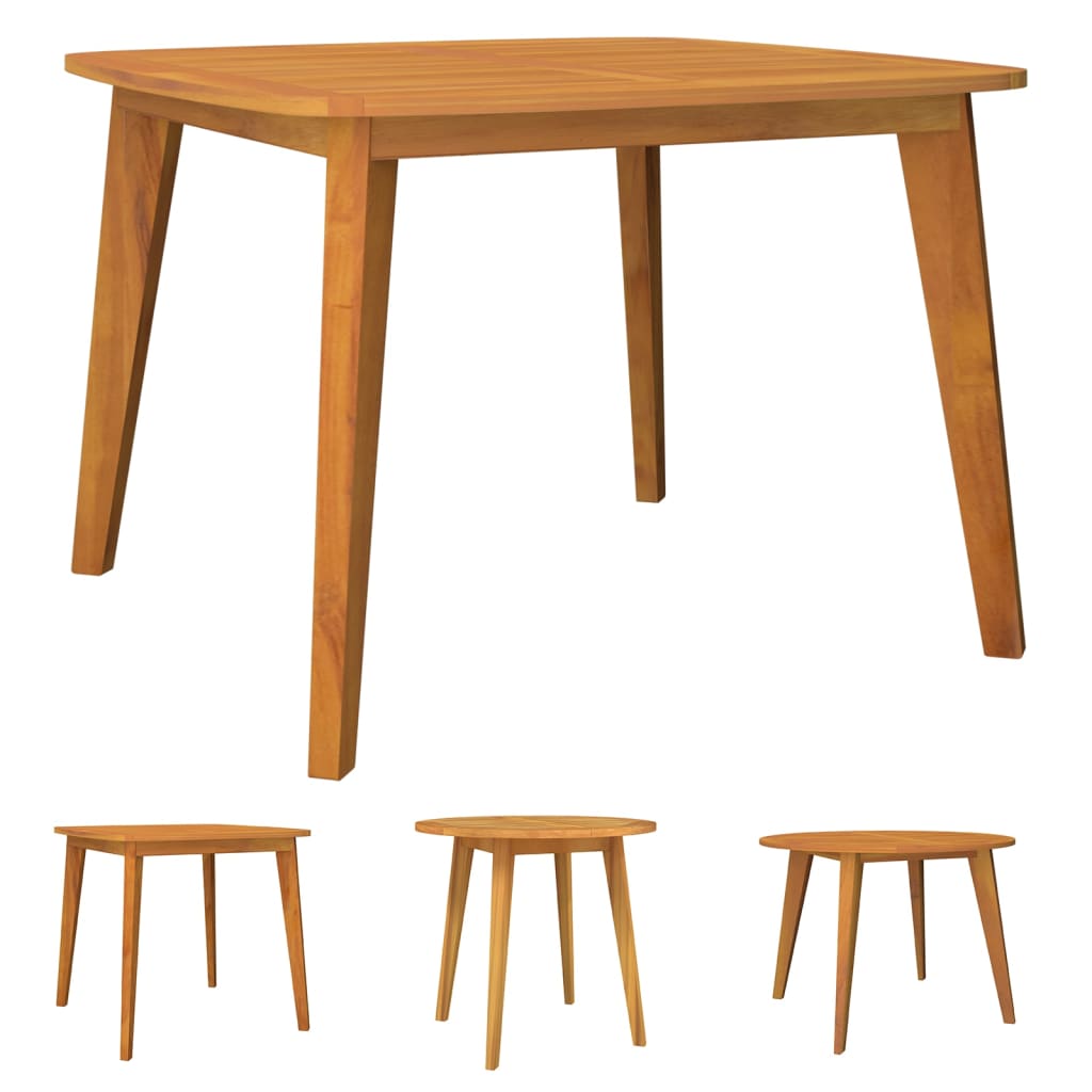 vidaXL Patio Table Outdoor Dining Table for Backyard Lawn Solid Wood Acacia - Shellcreations