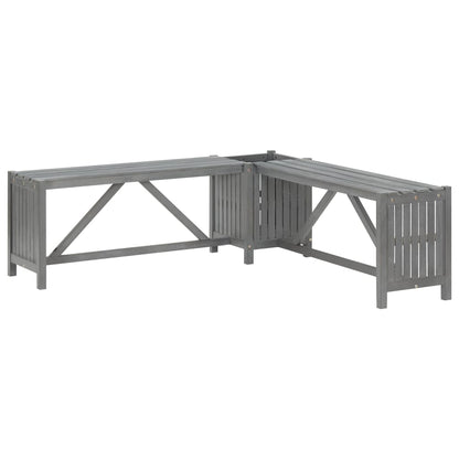 vidaXL Planter Bench Outdoor Garden Wooden Planter Box Bench Solid Wood Acacia - Shellcreations
