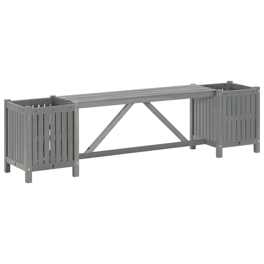 vidaXL Planter Bench Outdoor Garden Wooden Planter Box Bench Solid Wood Acacia - Shellcreations