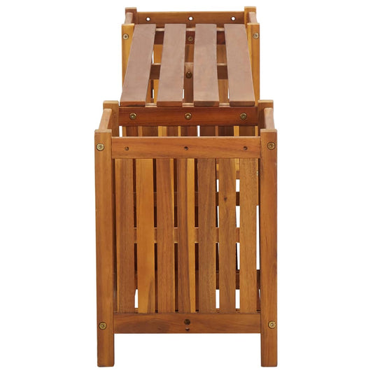 vidaXL Planter Bench Outdoor Garden Wooden Planter Box Bench Solid Wood Acacia - Shellcreations