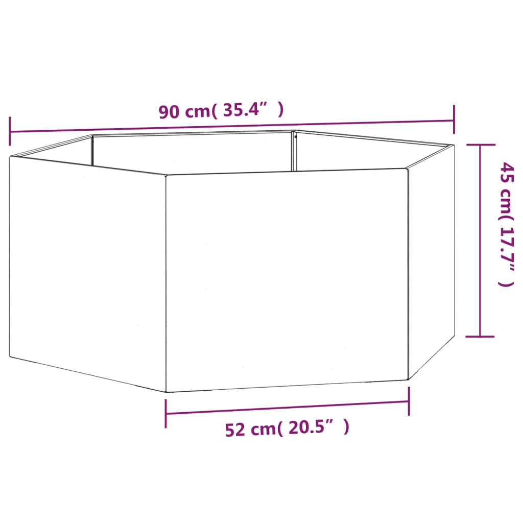 vidaXL Planter Stand Outdoor Garden Raised Bed Flower Box Rusty Corten Steel - Shellcreations