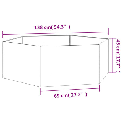 vidaXL Planter Stand Outdoor Garden Raised Bed Flower Box Rusty Corten Steel - Shellcreations
