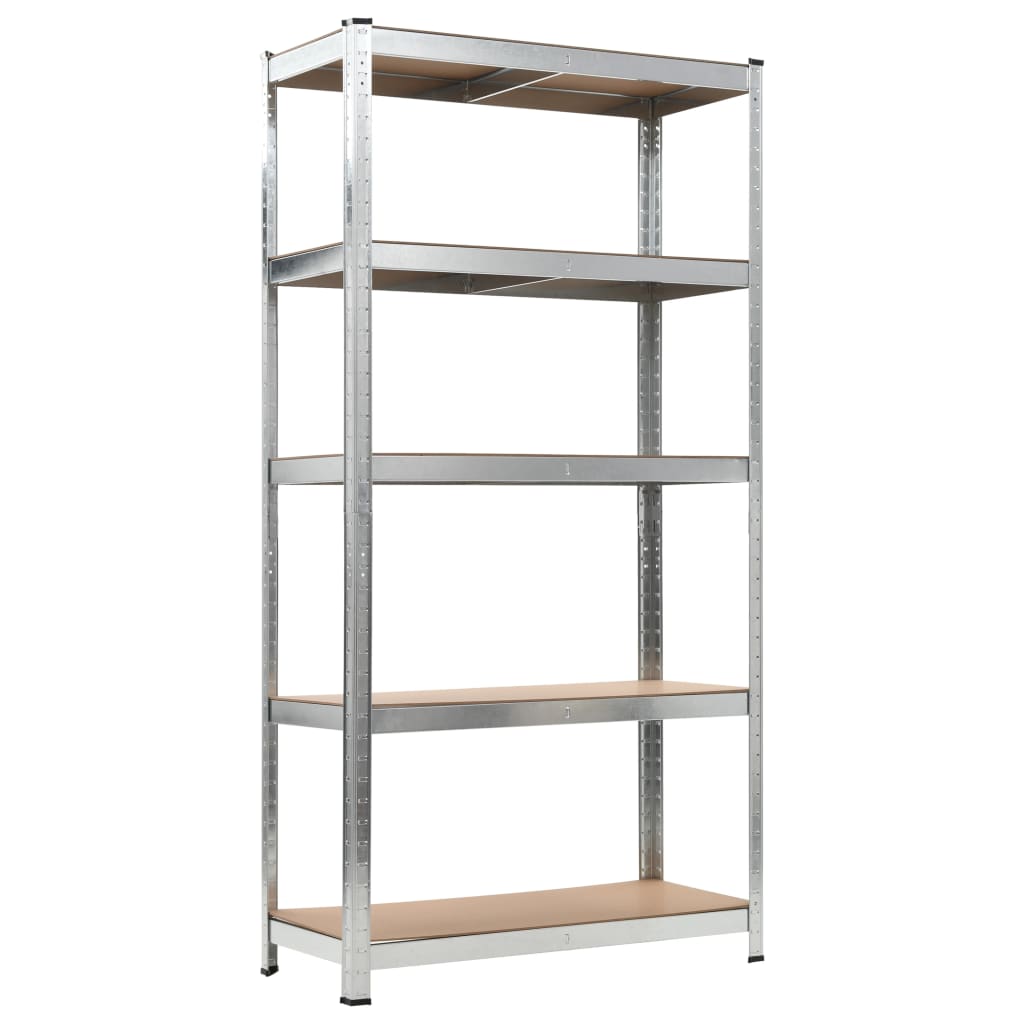 vidaXL Shelf Storage Office Bookshelf Shelving Unit Steel and Engineered Wood - Shellcreations