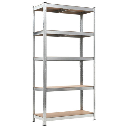 vidaXL Shelf Storage Office Bookshelf Shelving Unit Steel and Engineered Wood - Shellcreations