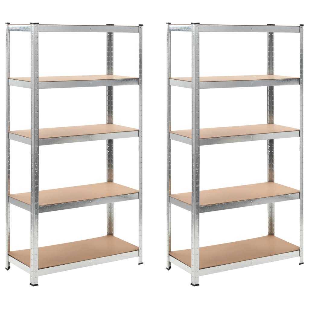 vidaXL Shelf Storage Office Bookshelf Shelving Unit Steel and Engineered Wood - Shellcreations