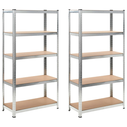 vidaXL Shelf Storage Office Bookshelf Shelving Unit Steel and Engineered Wood - Shellcreations