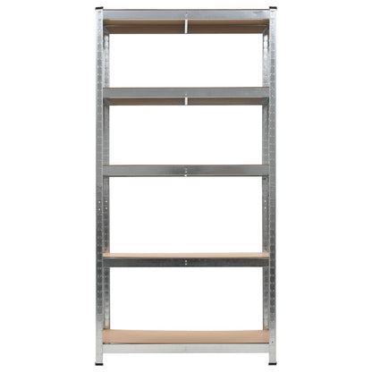 vidaXL Shelf Storage Office Bookshelf Shelving Unit Steel and Engineered Wood - Shellcreations
