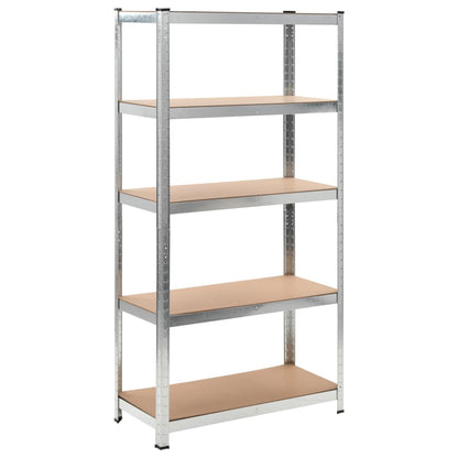 vidaXL Shelf Storage Office Bookshelf Shelving Unit Steel and Engineered Wood - Shellcreations