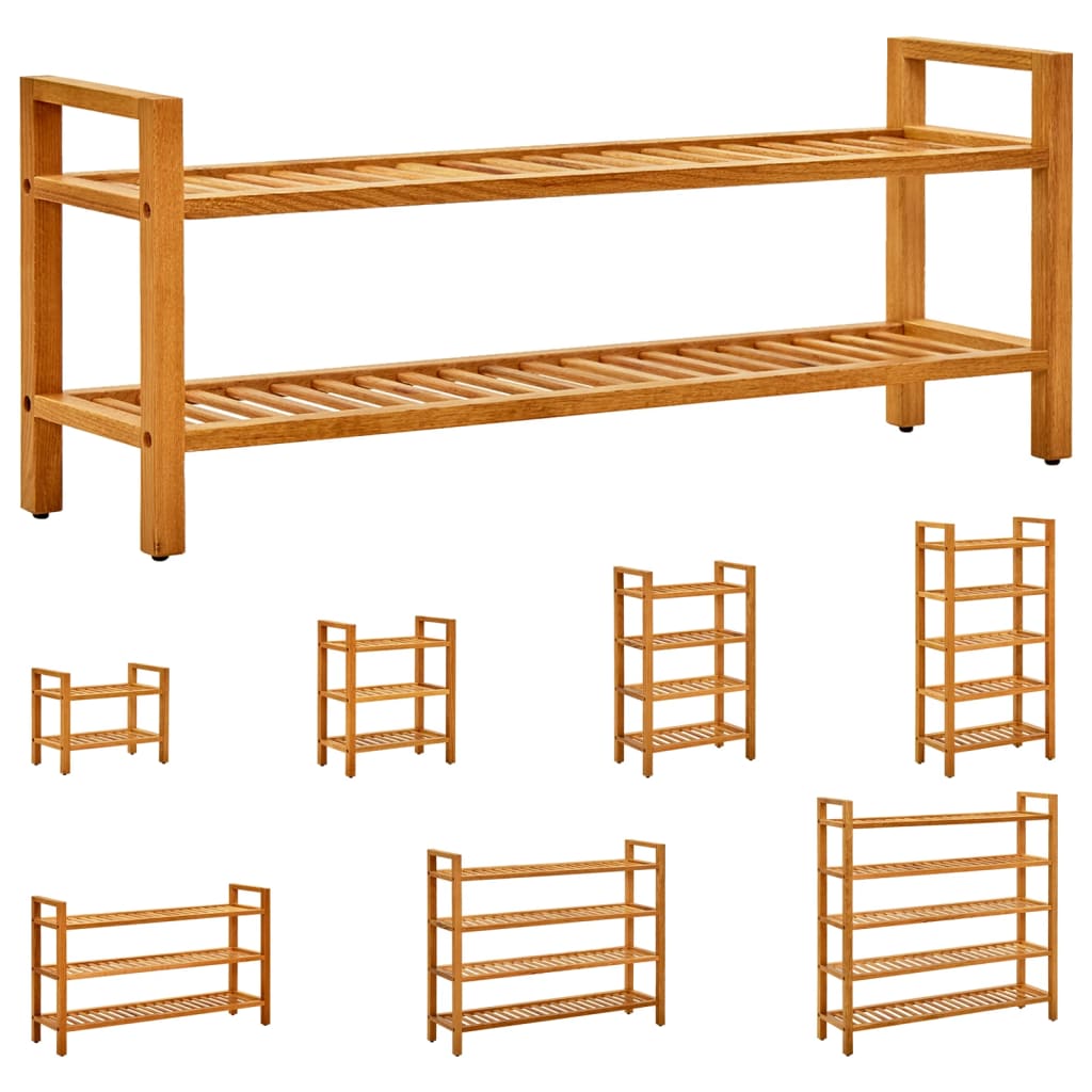 vidaXL Shoe Rack Shoe Storage Organizer Shoe Shelf for Closet Solid Oak Wood - Shellcreations