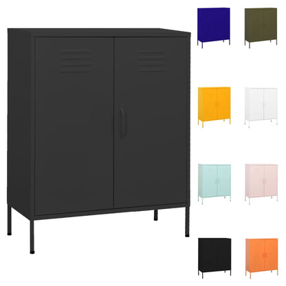 vidaXL Storage Cabinet Freestanding Drawer File Cabinet for Home Office Steel - Shellcreations