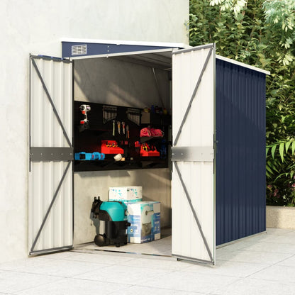 vidaXL Storage Shed Wall - mounted Garden Shed for Backyard Galvanized Steel - Shellcreations