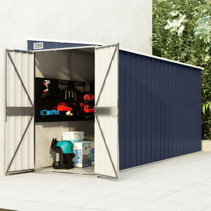 vidaXL Storage Shed Wall - mounted Garden Shed for Backyard Galvanized Steel - Shellcreations