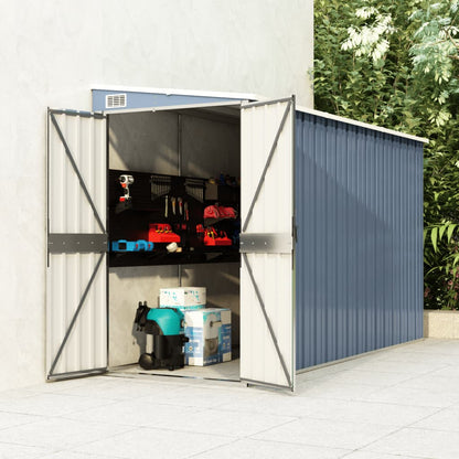 vidaXL Storage Shed Wall - mounted Garden Shed for Backyard Galvanized Steel - Shellcreations