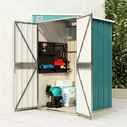 vidaXL Storage Shed Wall - mounted Garden Shed for Backyard Galvanized Steel - Shellcreations
