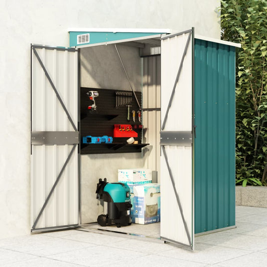 vidaXL Storage Shed Wall - mounted Garden Shed for Backyard Galvanized Steel - Shellcreations