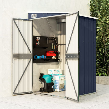 vidaXL Storage Shed Wall - mounted Garden Shed for Backyard Galvanized Steel - Shellcreations
