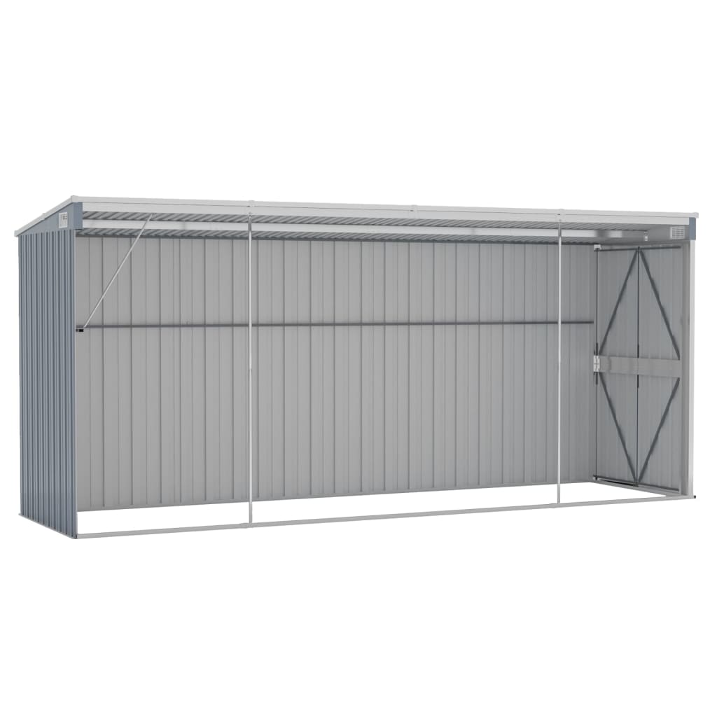 vidaXL Storage Shed Wall - mounted Garden Shed for Backyard Galvanized Steel - Shellcreations
