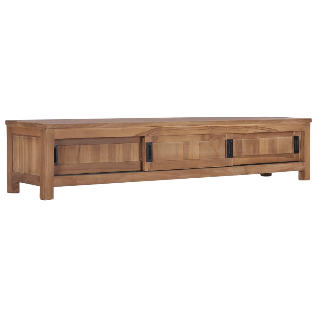 vidaXL TV Stand 59.1"x11.8"x11.8" Solid Wood Teak - Shellcreations