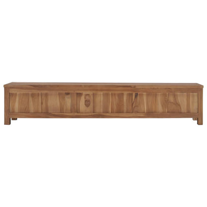 vidaXL TV Stand 59.1"x11.8"x11.8" Solid Wood Teak - Shellcreations