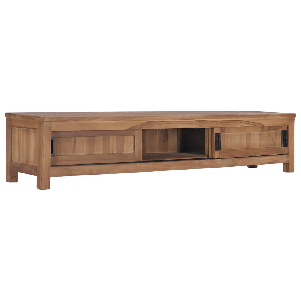vidaXL TV Stand 59.1"x11.8"x11.8" Solid Wood Teak - Shellcreations