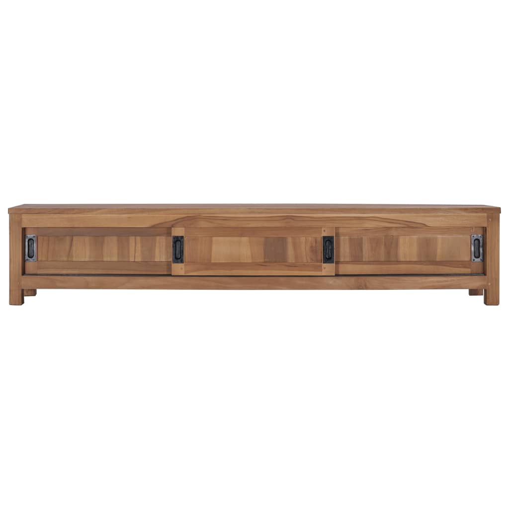 vidaXL TV Stand 59.1"x11.8"x11.8" Solid Wood Teak - Shellcreations