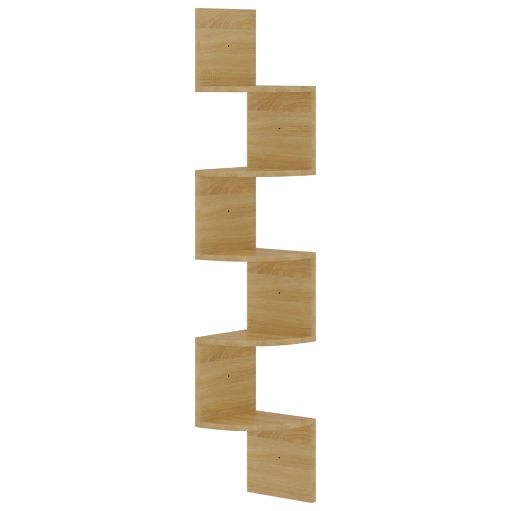 vidaXL Wall Corner Shelf 5 - Tier Floating Shelf Wall Mounted Display Shelf - Shellcreations