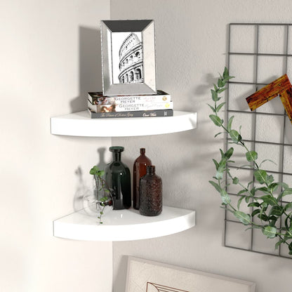 vidaXL Wall Corner Shelf Floating Corner Shelf Wall Mounted Display Shelf - Shellcreations