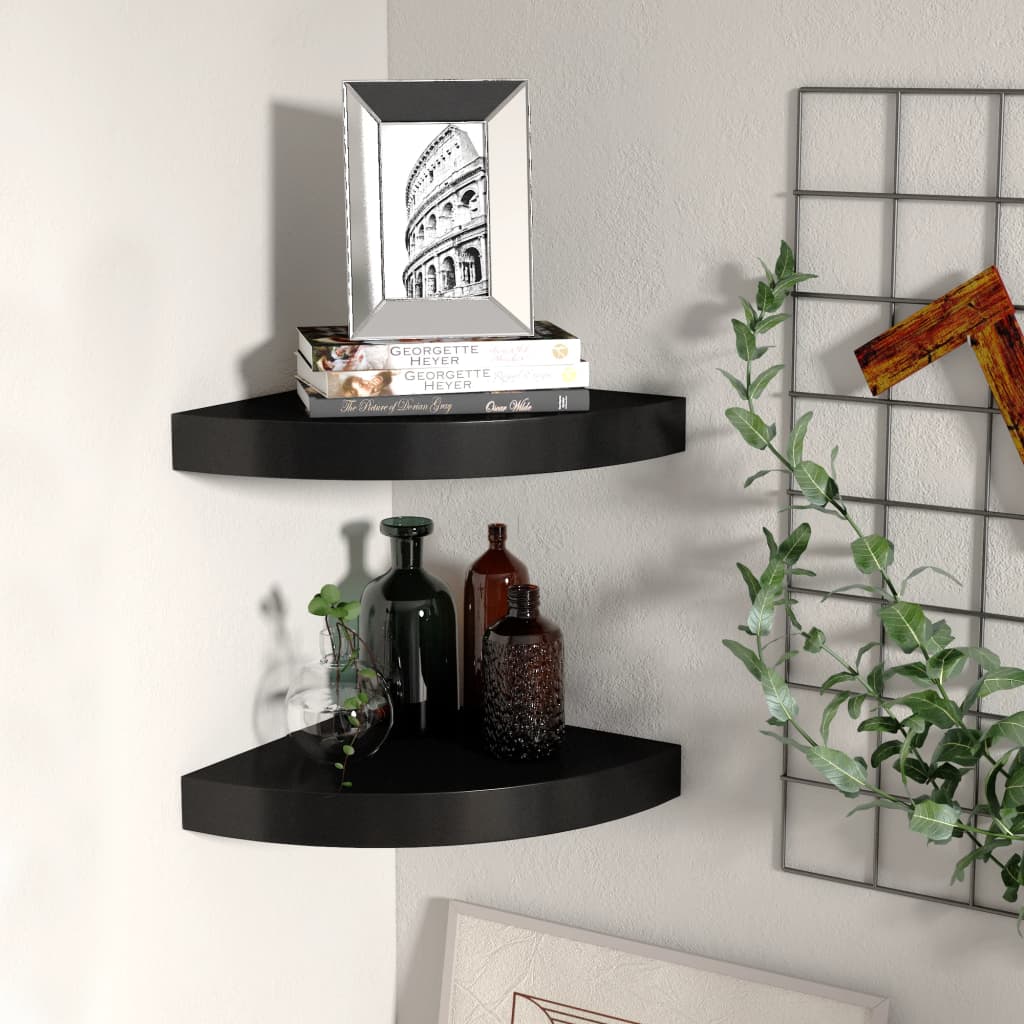 vidaXL Wall Corner Shelf Floating Corner Shelf Wall Mounted Display Shelf - Shellcreations