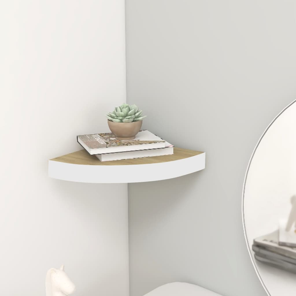 vidaXL Wall Corner Shelf Floating Corner Shelf Wall Mounted Display Shelf - Shellcreations
