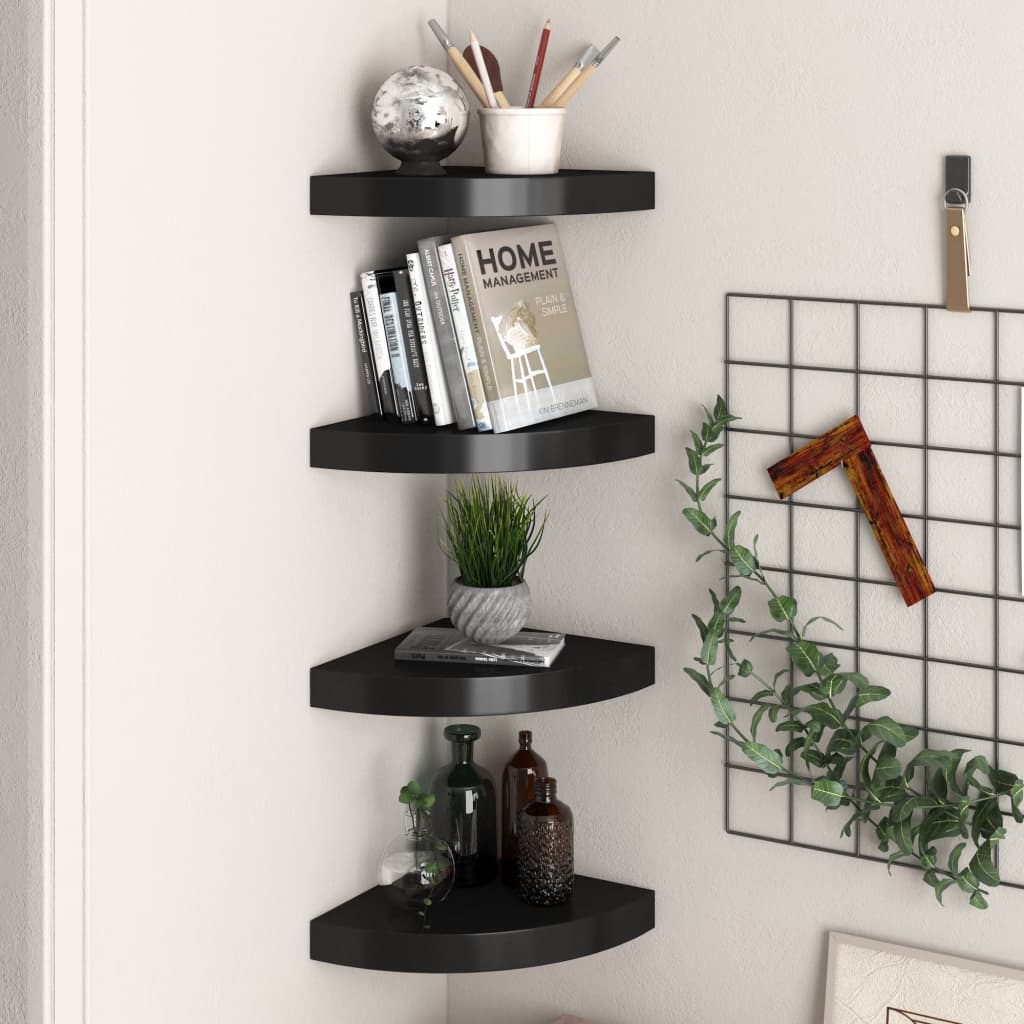vidaXL Wall Corner Shelf Floating Corner Shelf Wall Mounted Display Shelf - Shellcreations