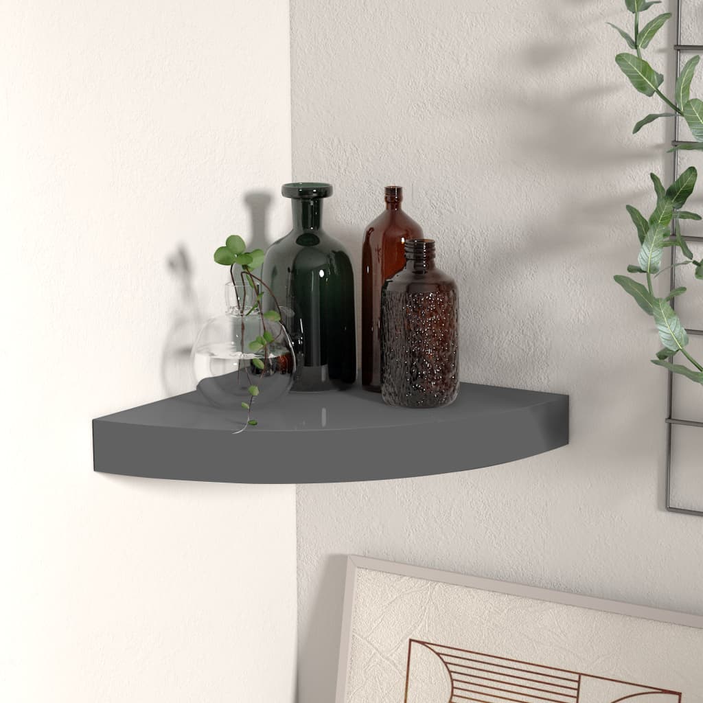 vidaXL Wall Corner Shelf Floating Corner Shelf Wall Mounted Display Shelf - Shellcreations