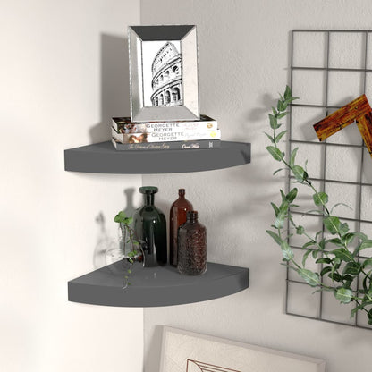 vidaXL Wall Corner Shelf Floating Corner Shelf Wall Mounted Display Shelf - Shellcreations