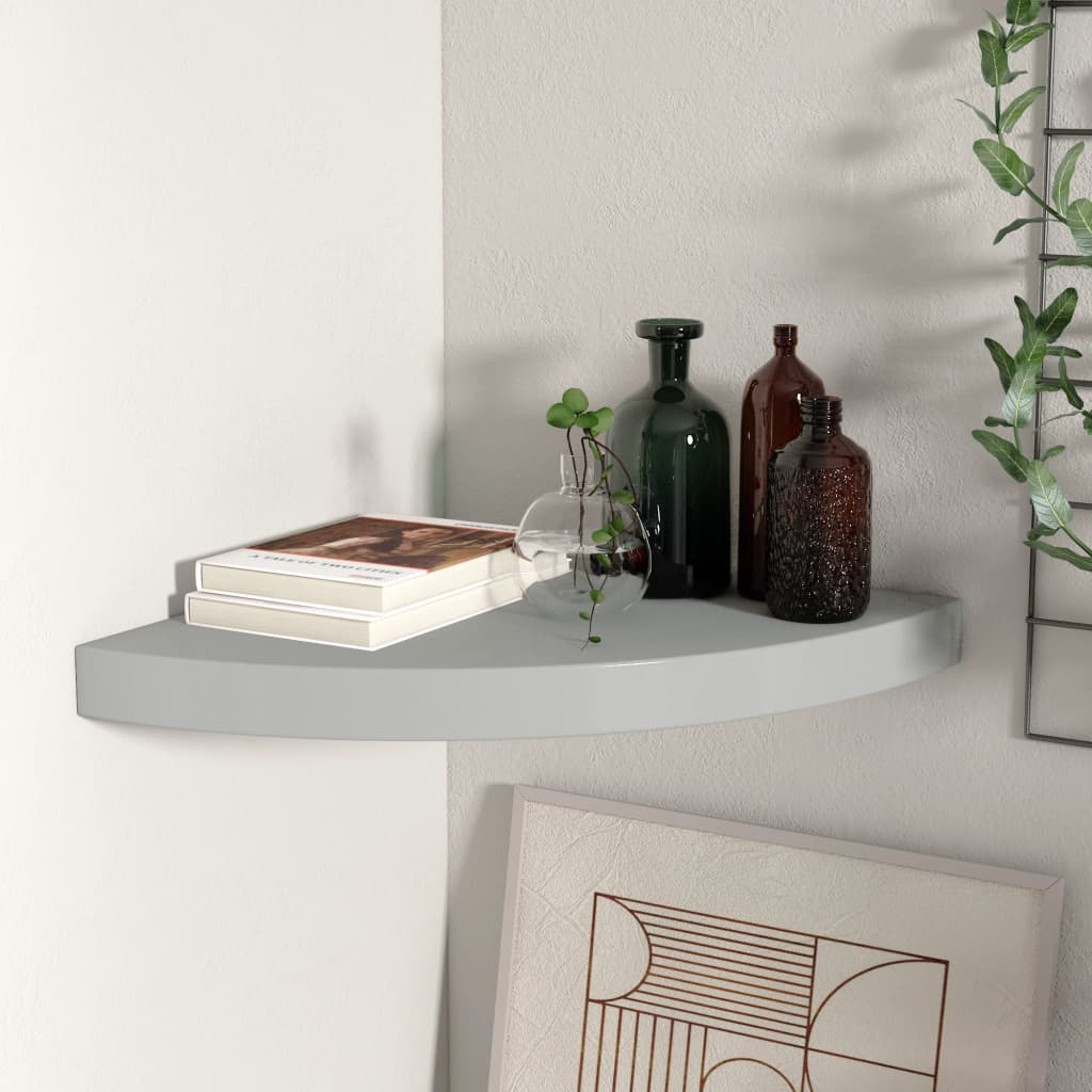 vidaXL Wall Corner Shelf Floating Corner Shelf Wall Mounted Display Shelf - Shellcreations