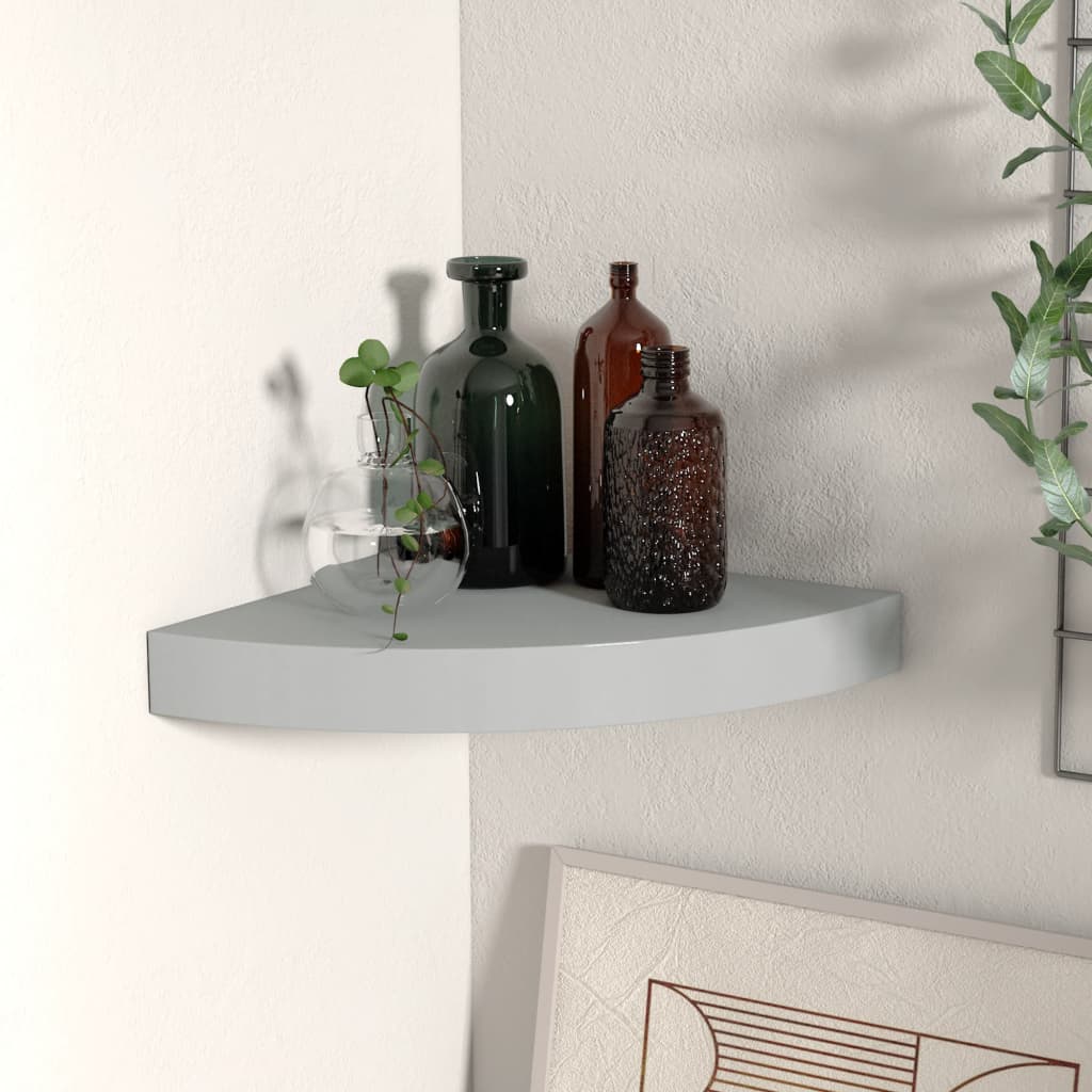 vidaXL Wall Corner Shelf Floating Corner Shelf Wall Mounted Display Shelf - Shellcreations