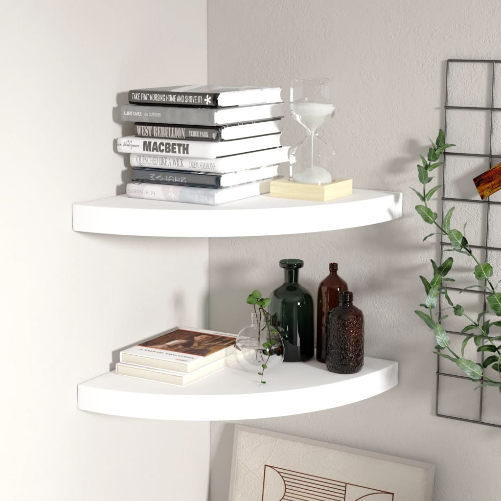 vidaXL Wall Corner Shelf Floating Corner Shelf Wall Mounted Display Shelf - Shellcreations