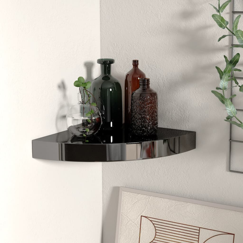 vidaXL Wall Corner Shelf Floating Corner Shelf Wall Mounted Display Shelf - Shellcreations