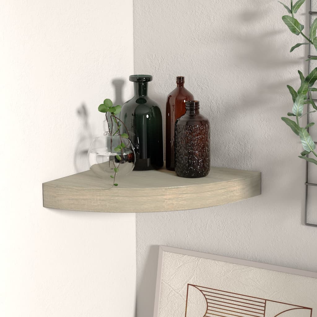 vidaXL Wall Corner Shelf Floating Corner Shelf Wall Mounted Display Shelf - Shellcreations