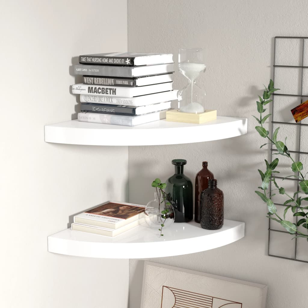 vidaXL Wall Corner Shelf Floating Corner Shelf Wall Mounted Display Shelf - Shellcreations