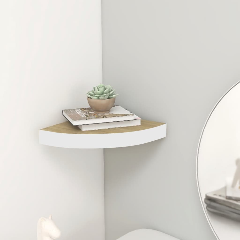 vidaXL Wall Corner Shelf Floating Corner Shelf Wall Mounted Display Shelf - Shellcreations