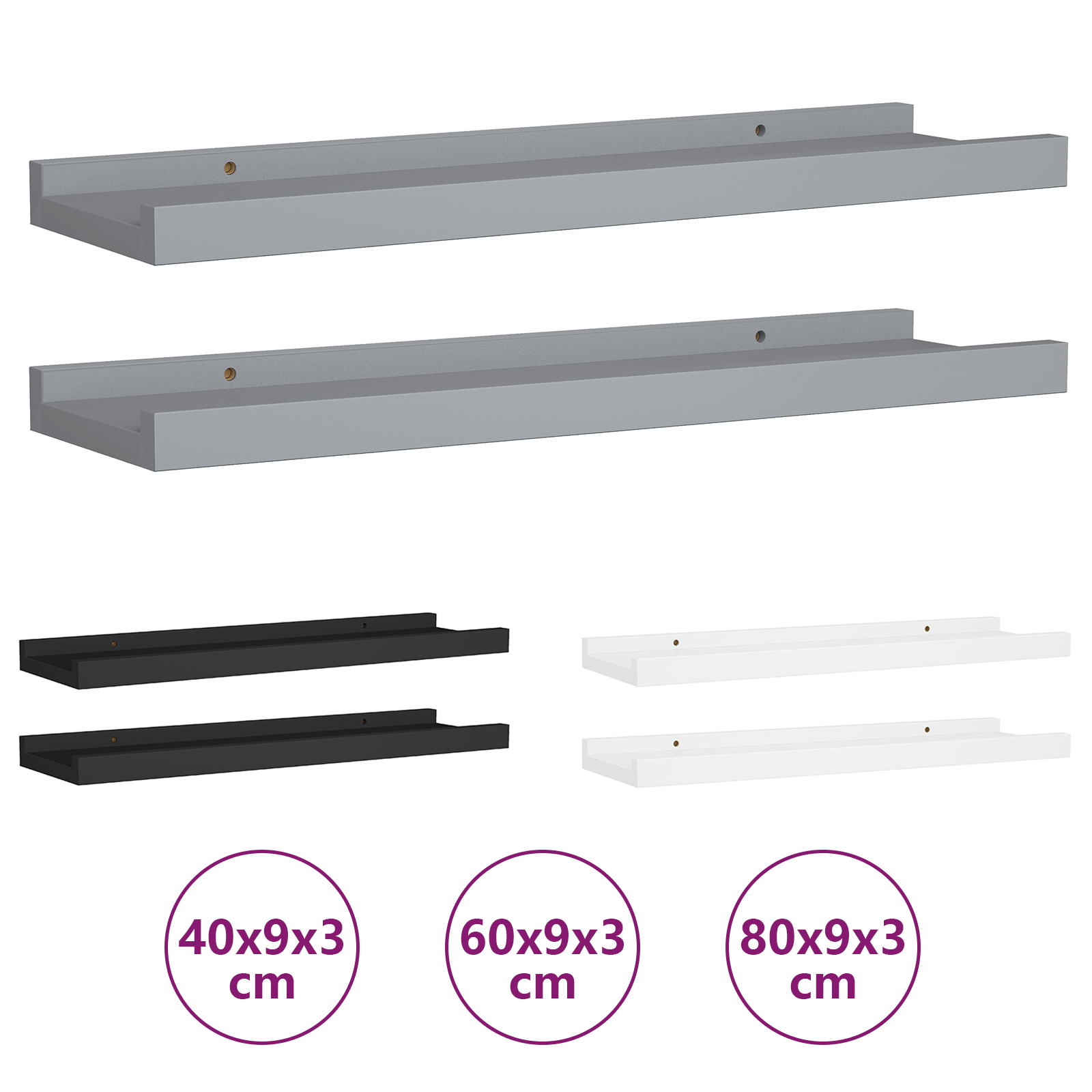 vidaXL Wall Shelves Floating Shelves Wall Mounted Display Shelves for Book - Shellcreations