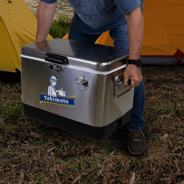 Yakimoto Ice Chest Beverage Beer Cooler Box With Bottle Opener, 51L/54Qt Stainless Steel Portable Insulated Ice Bucket, Sturdy And Leak - proof, For Camping, Beach, Picnic, RV, BBQ, Picnic, Fishing - Shellcreations