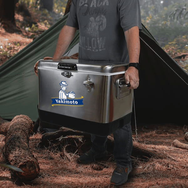 Yakimoto Ice Chest Beverage Beer Cooler Box With Bottle Opener, 51L/54Qt Stainless Steel Portable Insulated Ice Bucket, Sturdy And Leak - proof, For Camping, Beach, Picnic, RV, BBQ, Picnic, Fishing - Shellcreations