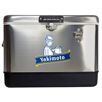 Yakimoto Ice Chest Beverage Beer Cooler Box With Bottle Opener, 51L/54Qt Stainless Steel Portable Insulated Ice Bucket, Sturdy And Leak - proof, For Camping, Beach, Picnic, RV, BBQ, Picnic, Fishing - Shellcreations
